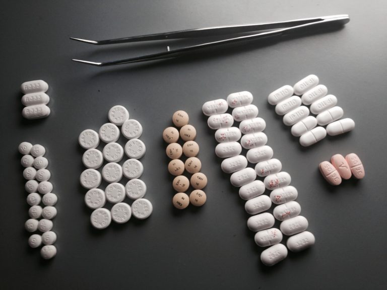 a close-up of some pills