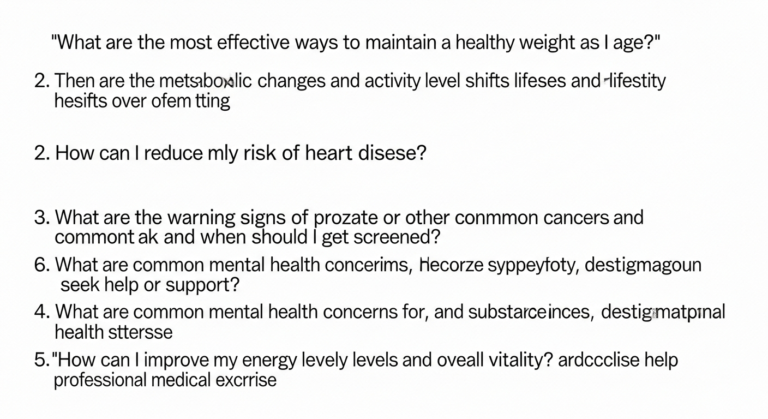 5 common mens health questions