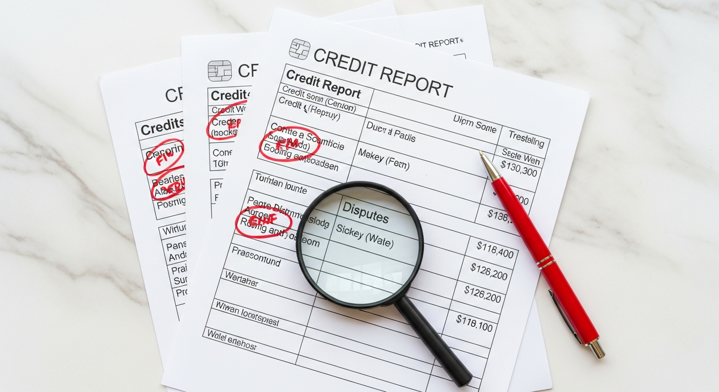 Person reviewing their credit report on a laptop, symbolizing the process of accessing and understanding financial information.