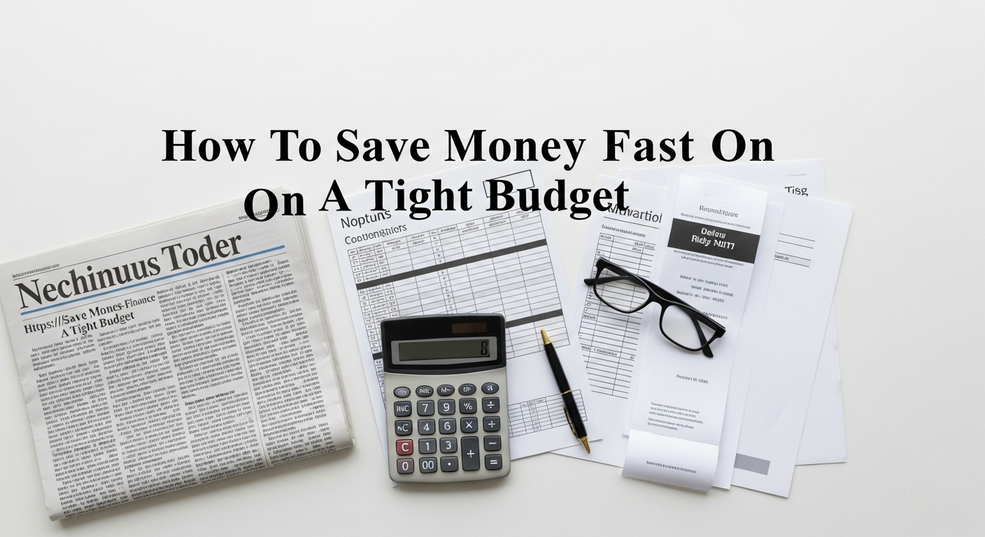 How To Save Money Fast On A Tight Budget 1 How To Save Money Fast On A Tight Budget