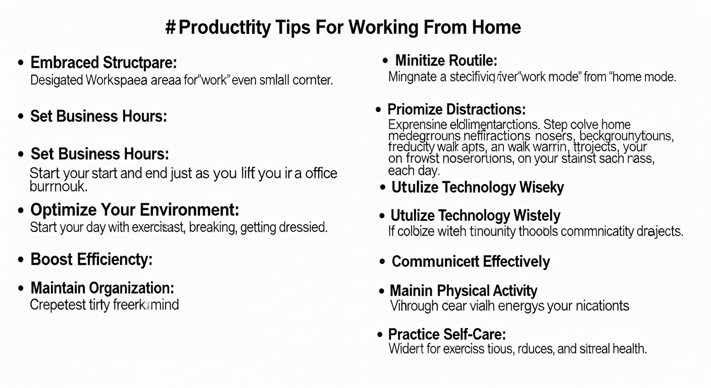 Productivity Tips For Working From Home