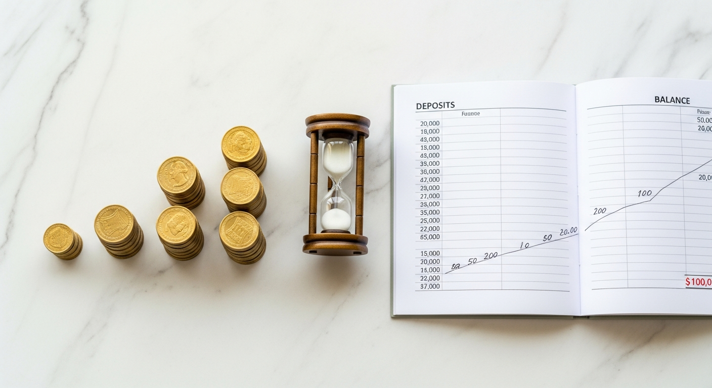 Chart illustrating projected retirement expenses and savings goals