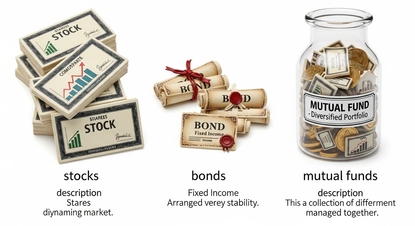 stocks bonds mutual funds explained - photo 2 illustration
